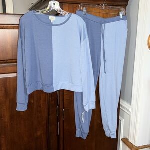 NWT Jenni Color Block Knit Loungewear Pajama Set